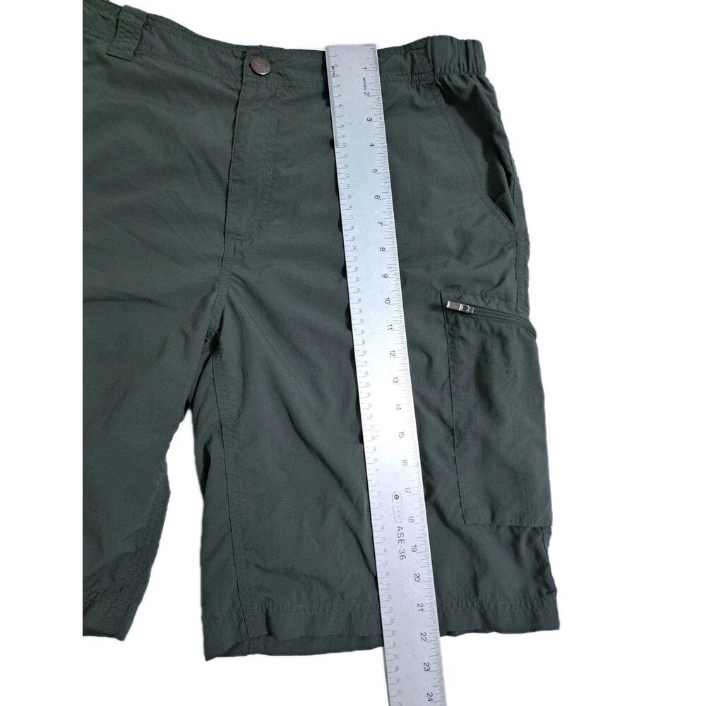 Columbia Cargo Shorts Men's 38 Silver Ridge Hiking Trail Green Nylon Fishing - Picture 8 of 9